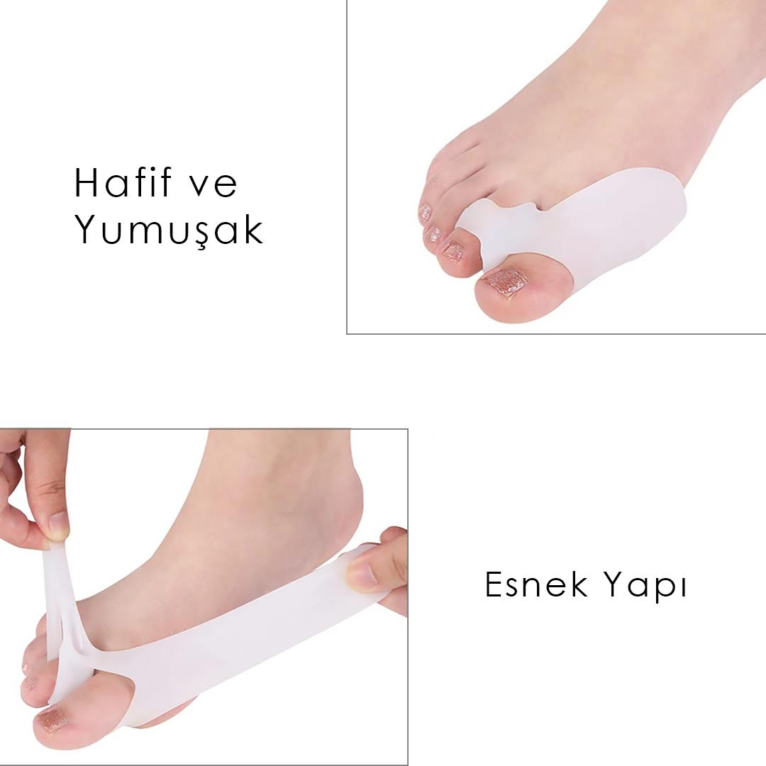 MG07 - Slikon Bunyon Koruma, Baş Parmak Destekleyici Slikon Koruma Pedi, Erkekler ve Kadınlar İçin Yumuşak Parmak Koruyucu Ped
