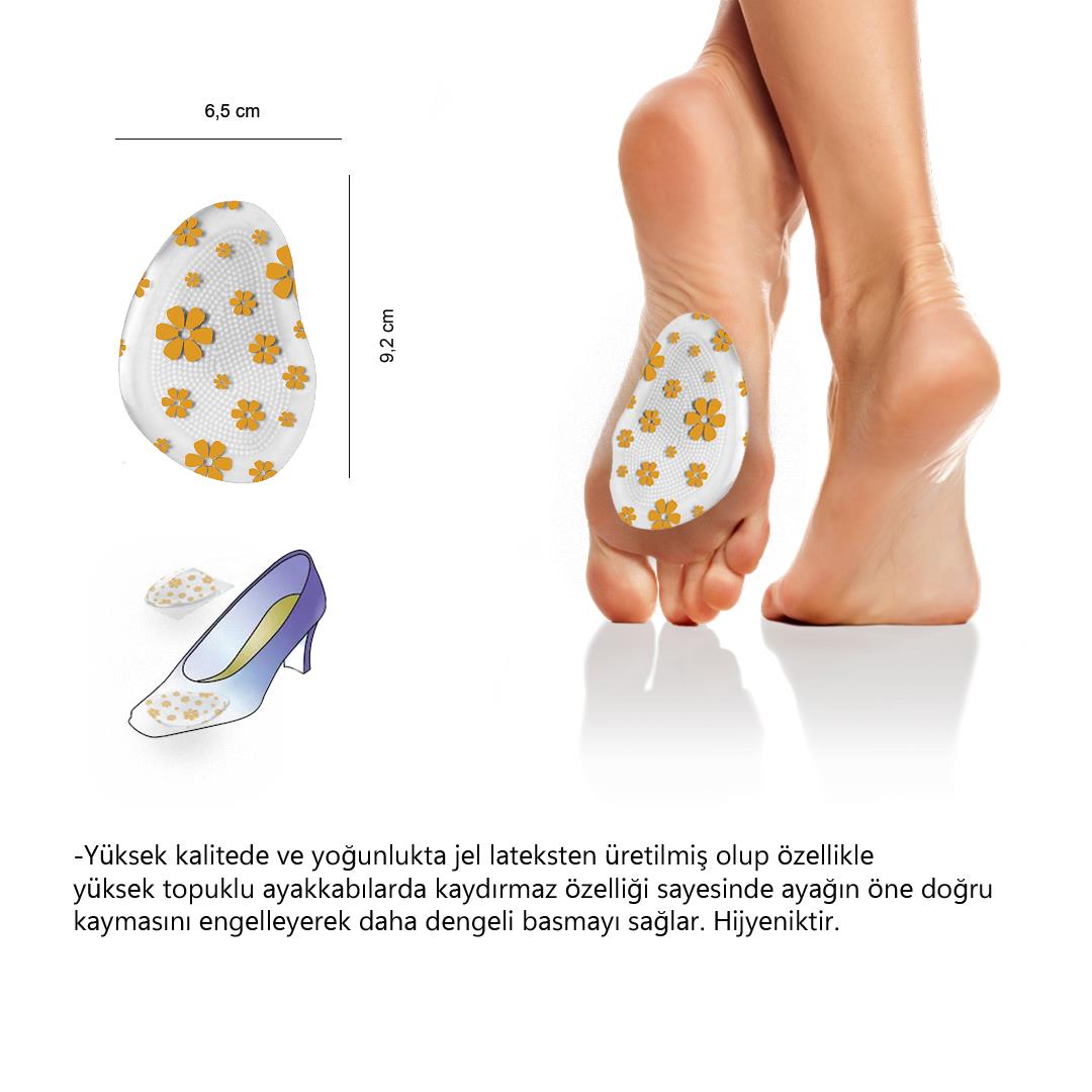 MG13 - Anti-slip | Ayakkabı Daraltma, Topuklu Ayakkabı Kayma Önleyici, Yapışkanlı Jel Ped