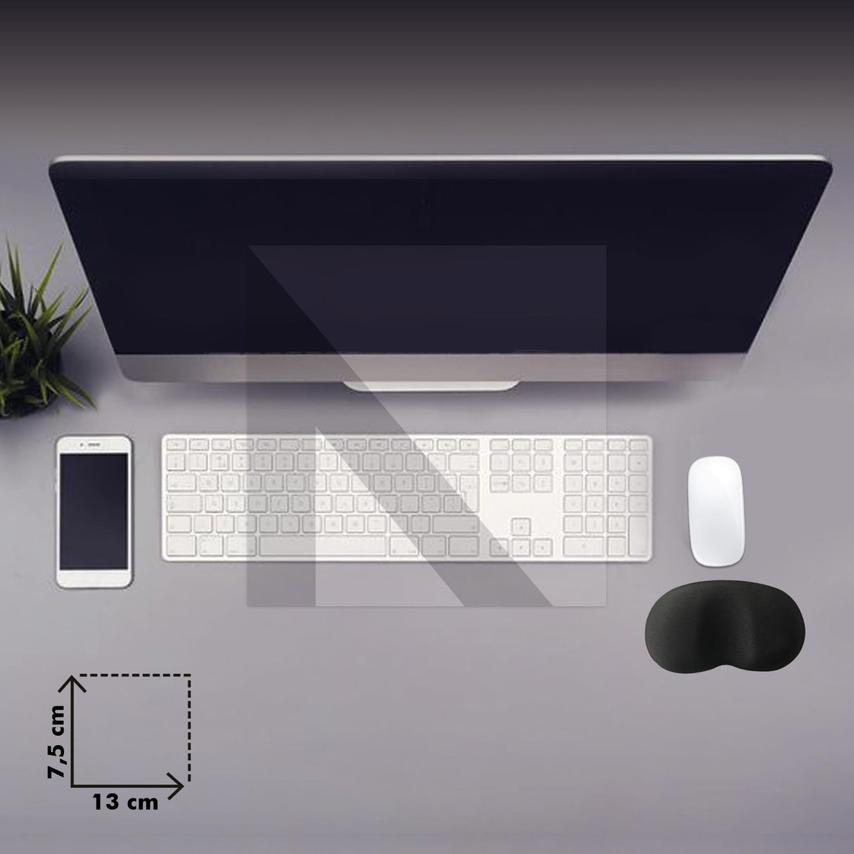 MP03 - Memory Mouse Bilek Destek Pedi | Yumuşak, Ergonomik, Fare Önü El Bileği Dinlendirme Pedi