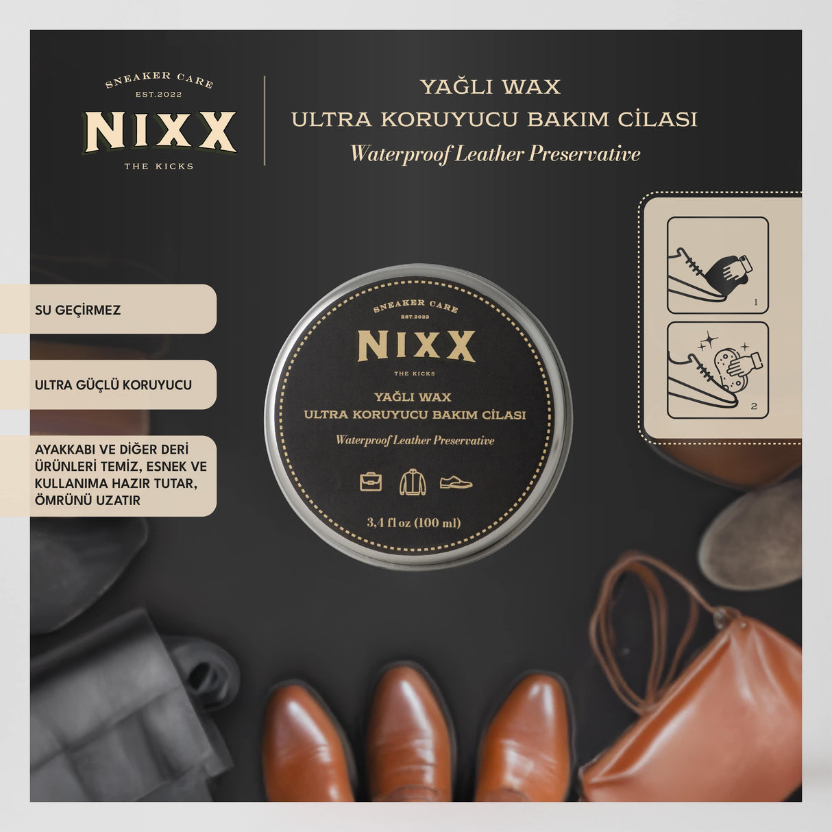 NX903 - Yağlı Wax Bakım Cilası | Ultra Koruyucu, 100ml