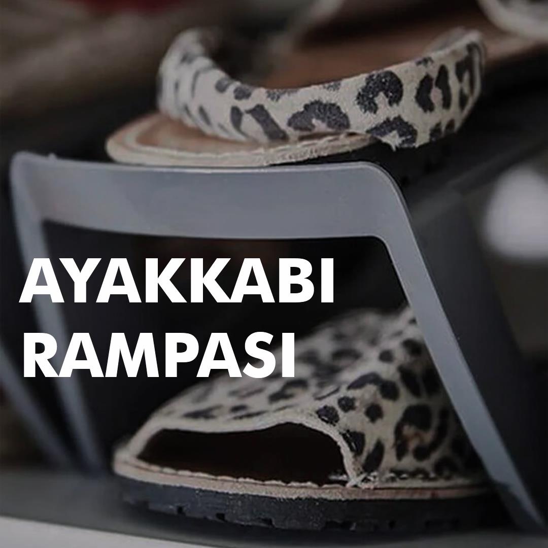 OG03 - Ayakkabı Rampası |Ayakkabı İstifleme İçin Uygun, Dolap İçi Organizer