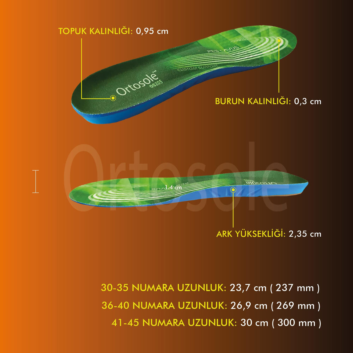 OS205 Pes Cavus Tabanlık
