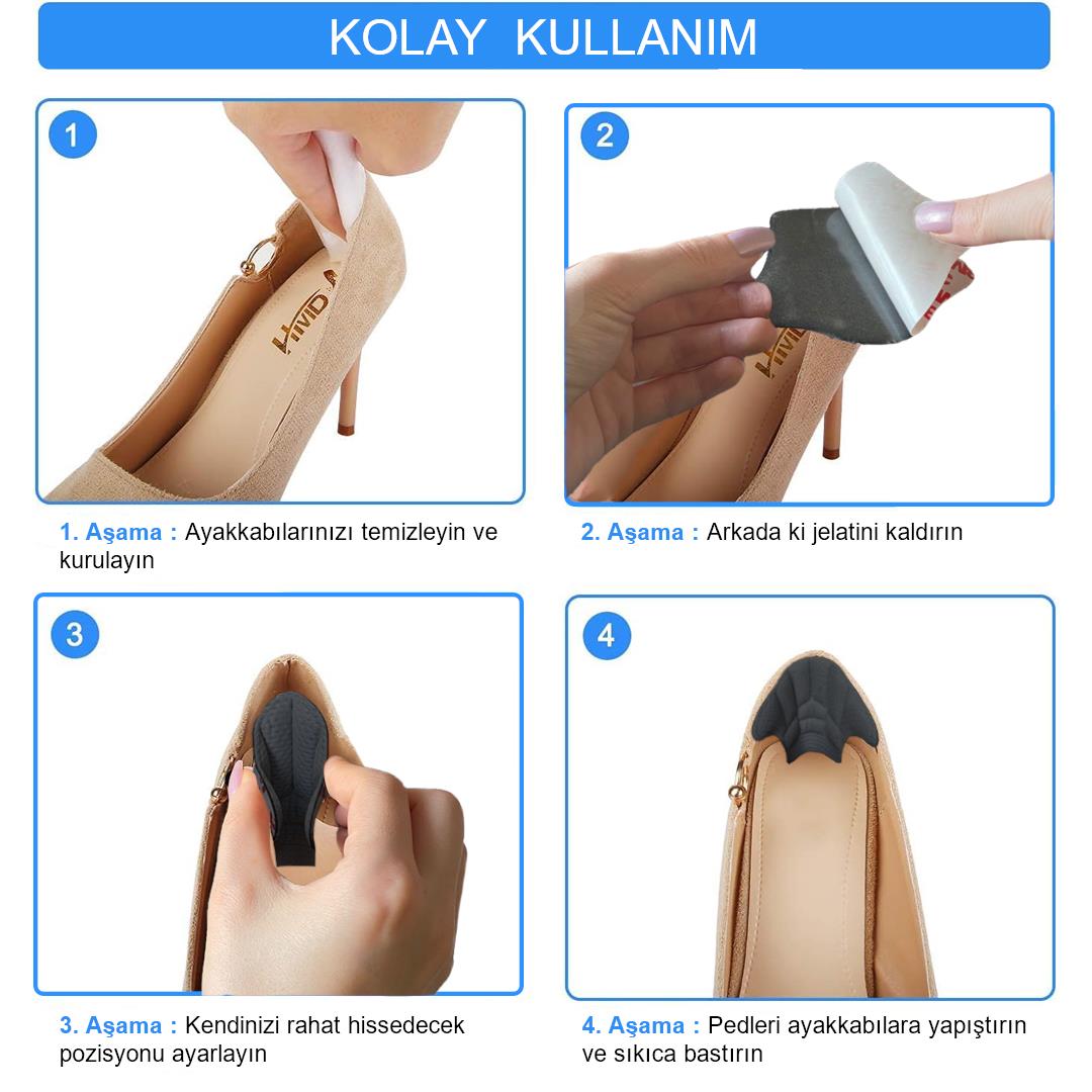 SP04 - Yapışkanlı Bilek Koruma | Topuk Vurma Önleyici Ve Ayakkabı Daraltma Yumuşak Sünger Ped