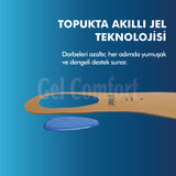 GC18 | Yumuşak Jel, Hakiki Deri, Konfor, Tüm Ayakkabılar ile Uyumlu Topuk Destekli Rahat İç Tabanlık