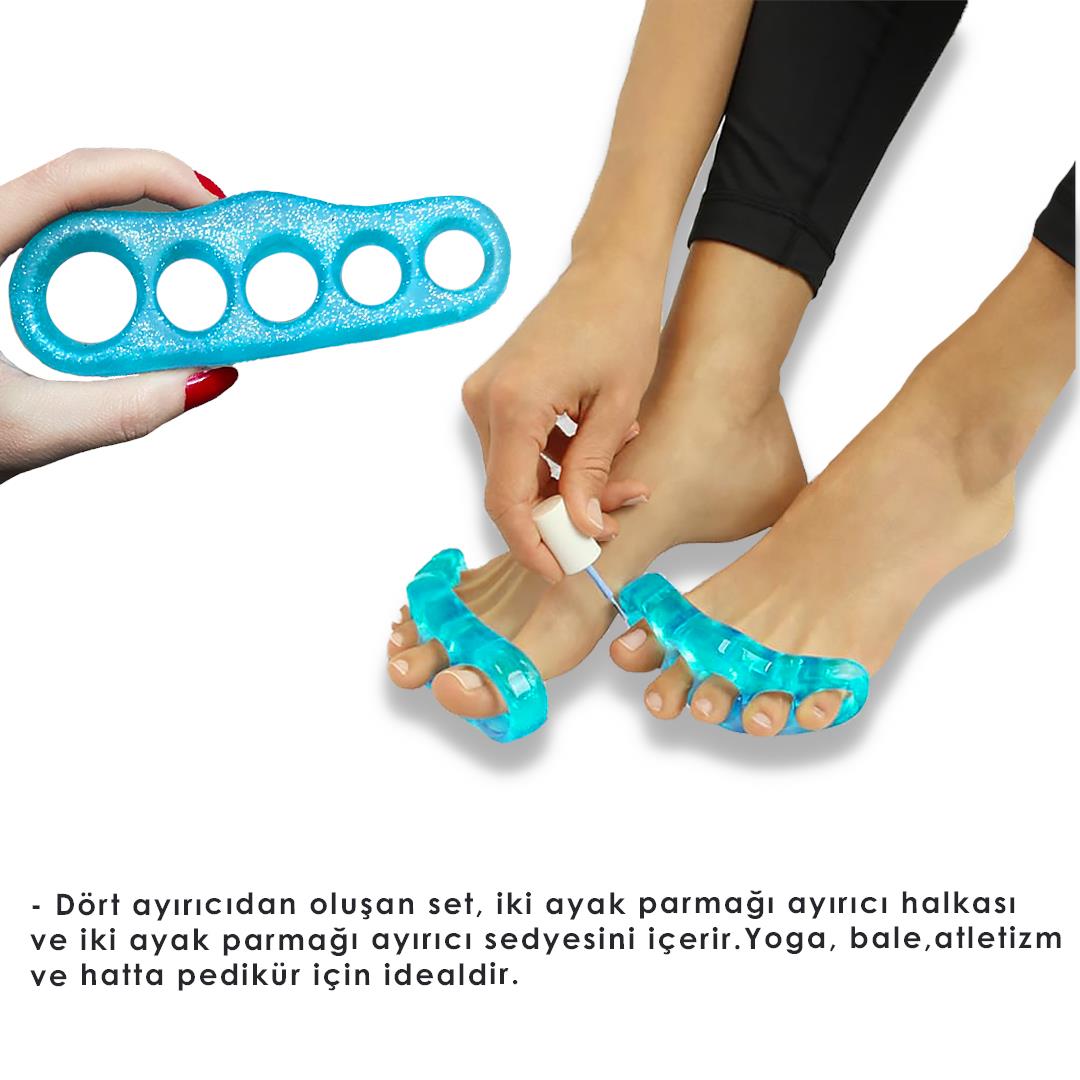 MG08 - Slikon Parmak Ayracı, Ayak Parmakları Destekleyici Slikon Parmak Ayırıcı, Yumuşak Parmak Destekleyici