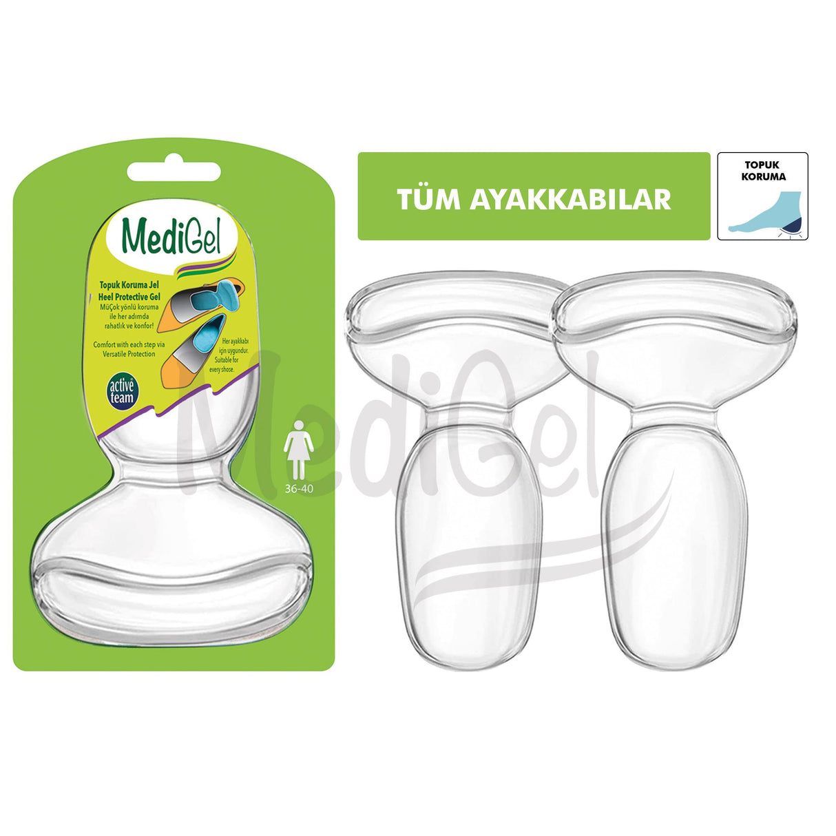 MG11 - Topuk Ve Ökçe Koruma | Ayakkabı Vurma Önleyici, Numara Daraltma, Yastıklama, Yapışkanlı Jel
