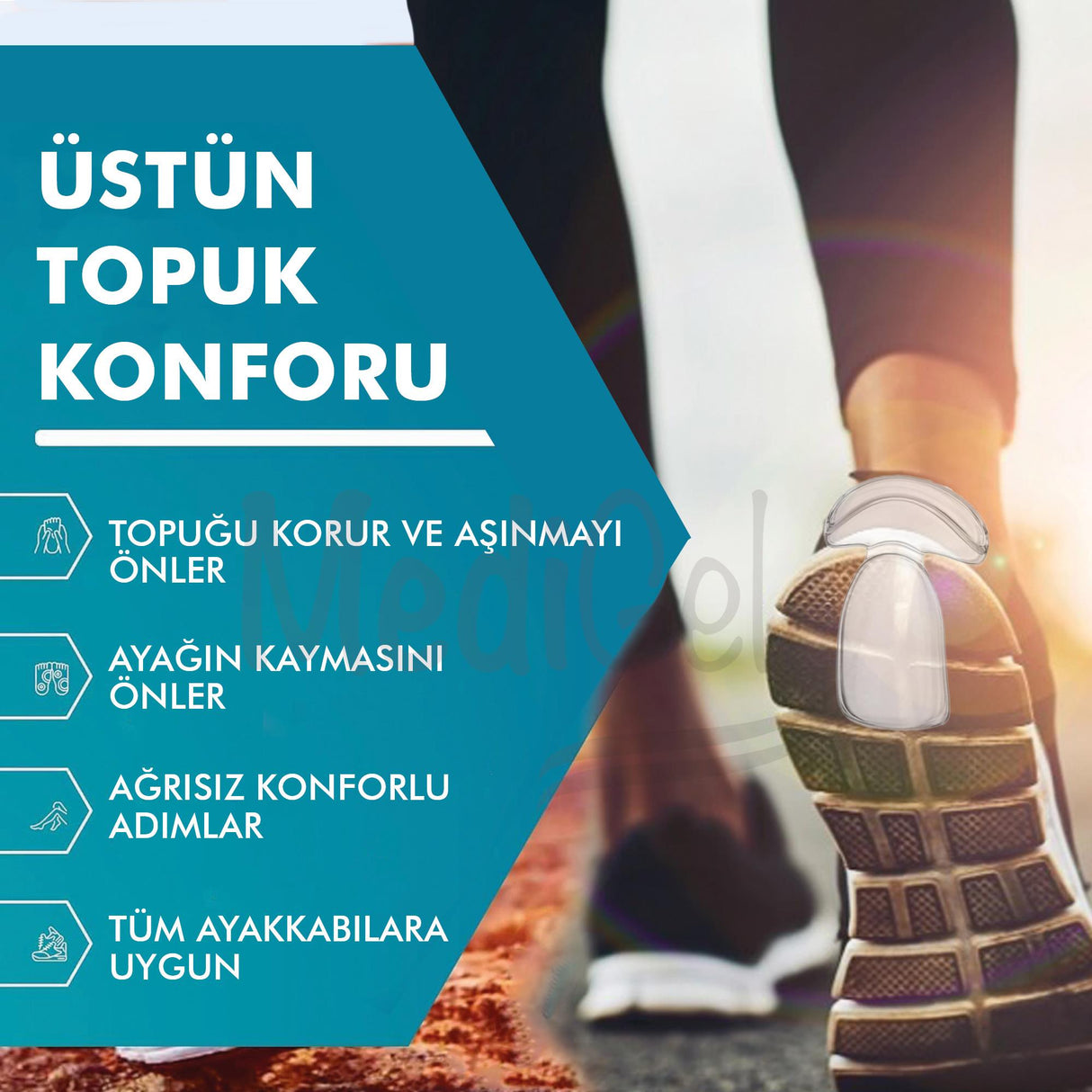 MG11 - Topuk Ve Ökçe Koruma | Ayakkabı Vurma Önleyici, Numara Daraltma, Yastıklama, Yapışkanlı Jel