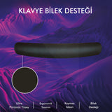 MP03 - Memory Klavye Bilek Destek Pedi | Yumuşak, Ergonomik, Klavye Önü El Bileği Dinlendirme Pedi