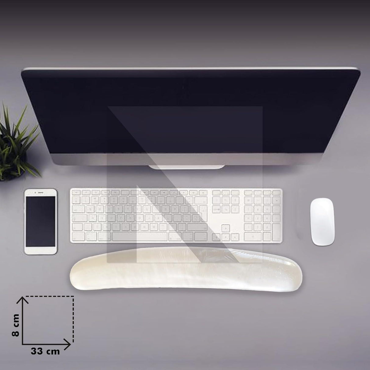 MP04 - Jel Klavye Bilek Destek Pedi | Yumuşak, Ergonomik, Klavye Önü El Bileği Dinlendirme Pedi