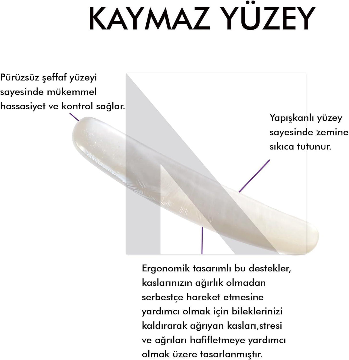 MP04 - Jel Mouse ve Klavye Bilek Destek Pedi | Yumuşak, Ergonomik, El Bileği Dinlendirme Ped Set