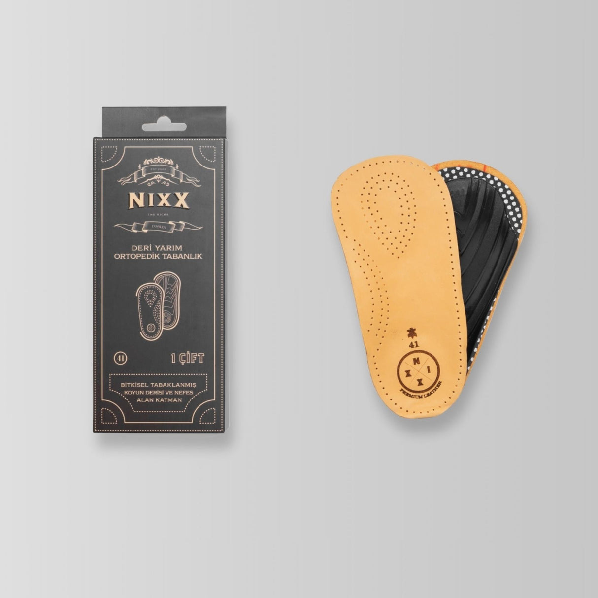 NX104 - Deri Yarım Ortopedik Tabanlık