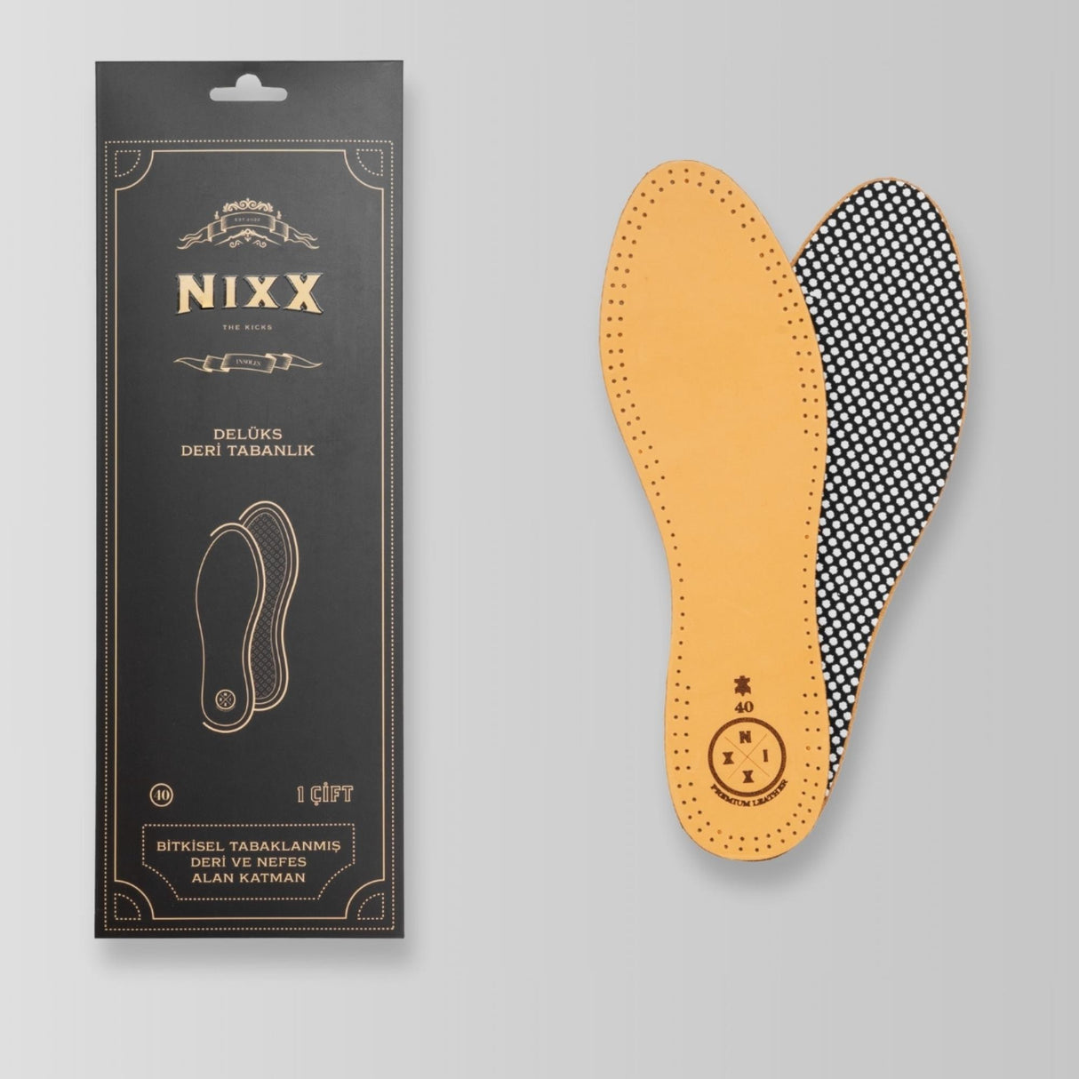 NX105 - Delüks Deri | Bitkisel Tabaklanmış, Nefes Alabilen ve Konforlu Yumuşak İç Tabanlık