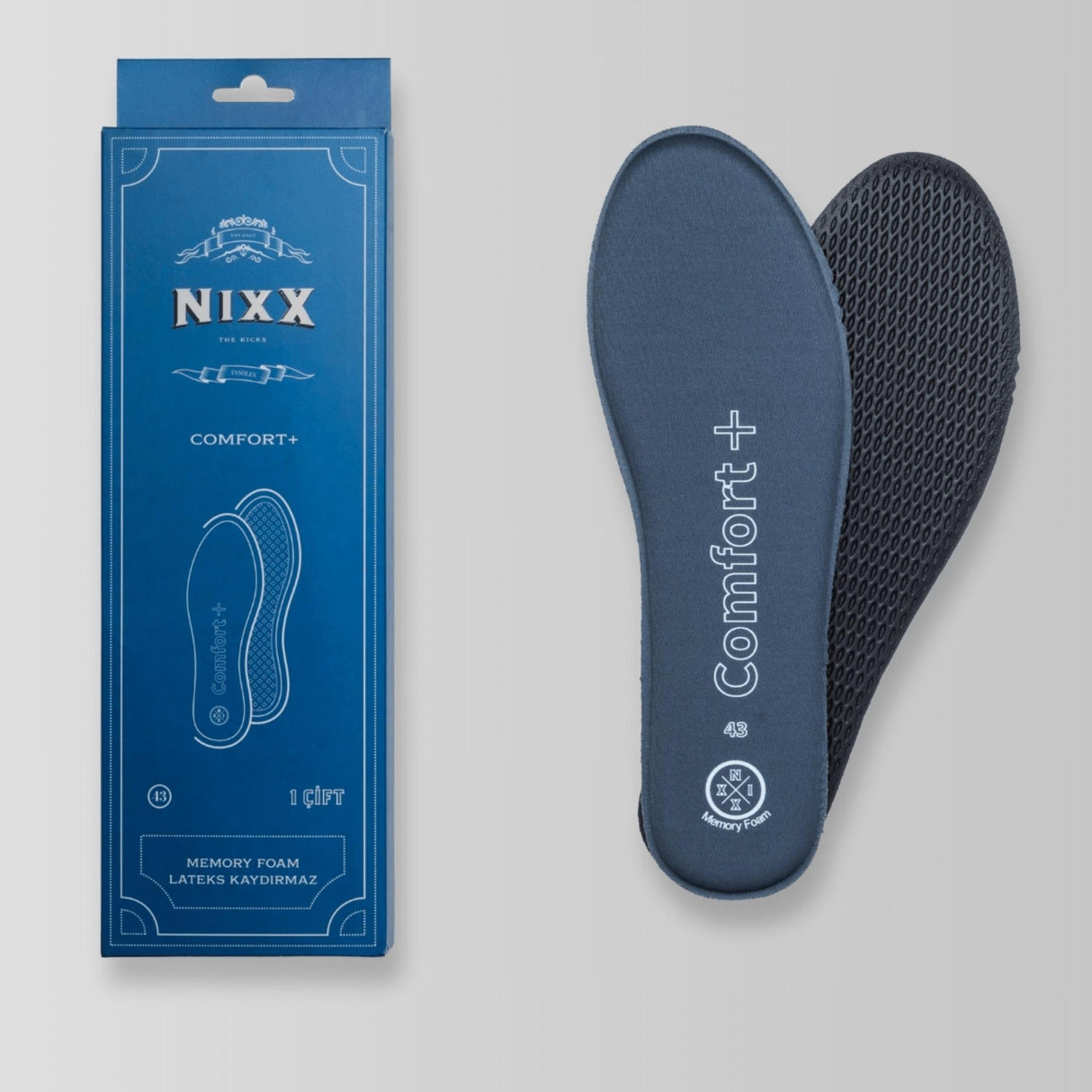 NX108 - Comfort + | Hafızalı Sünger, Kaymaz Lateks ve Uzun Süreli Yastıklamalı Yumuşak İç Tabanlık