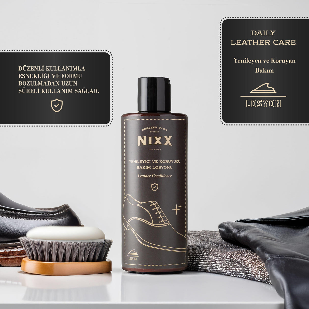 NX901 - Deri ve Süet Bakım Losyonu | Yenileyici ve Koruyucu, 100ml