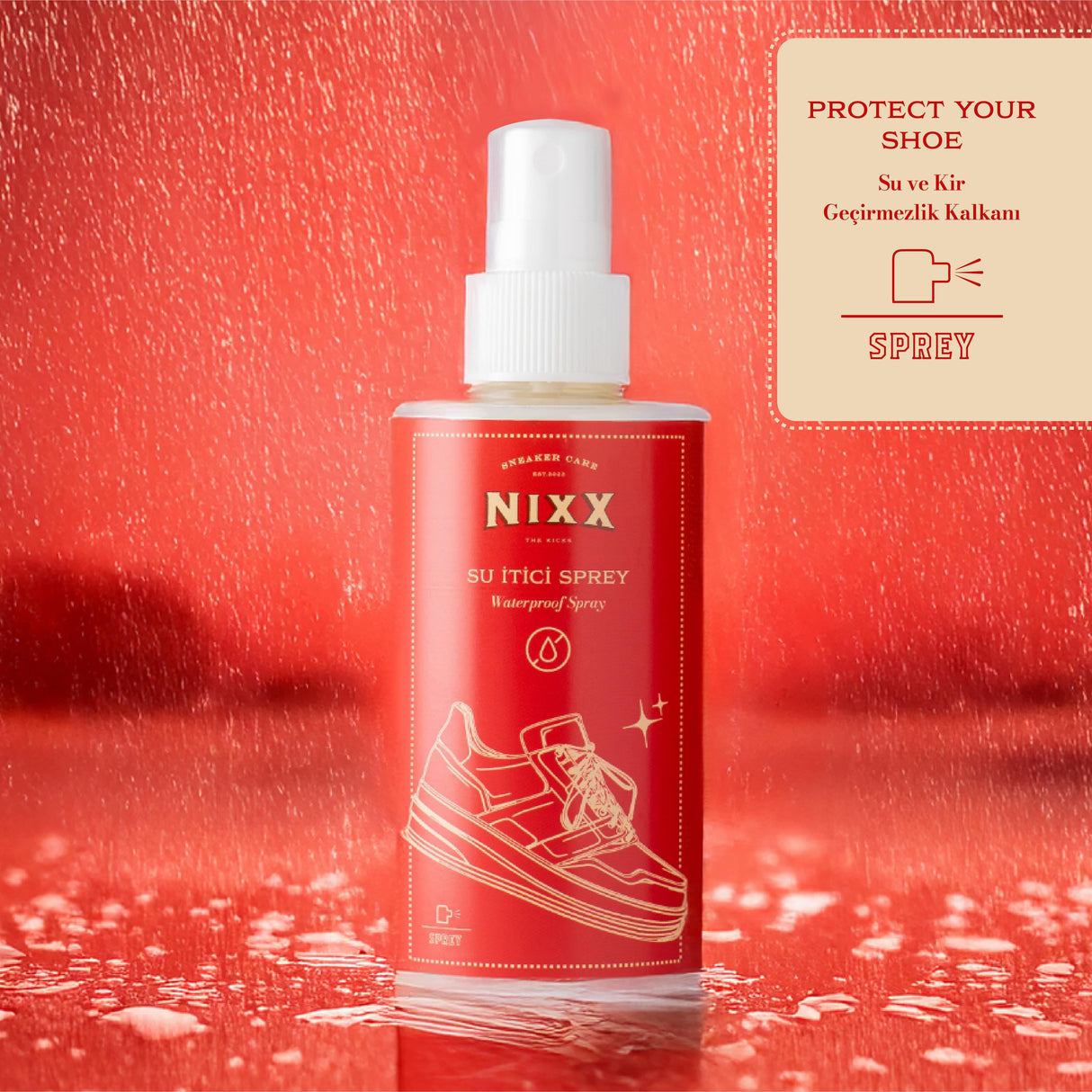 NX906 - Su İtici Sprey | Tüm Ayakkabılar için, 100ml