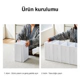 OG01 - Katlanabilir Ayakkabı Rafı | Kolay Kurulum, Modüler, Kapaklı, Istifleme Için Uygun Kutu 6'Lı