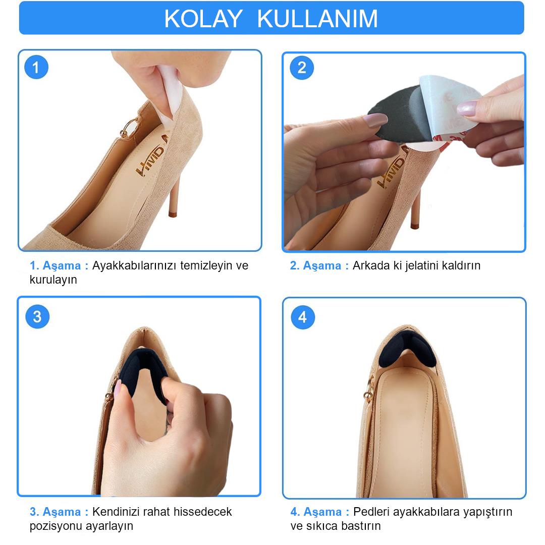 SP07 - Yapışkanlı Bilek Koruma | Topuk Vurma Önleyici Ve Ayakkabı Daraltma Yumuşak Sünger Ped
